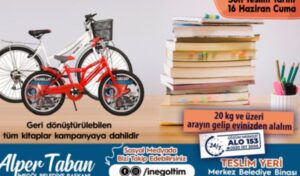 Bursa İnegöl’de kitaplar pedal çevirtecek